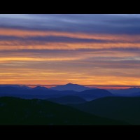 Mogollon Rim, Matzatzal Mts sunset, Arizona, USA :: 2925eAZARZmatzatzalmtssunsetjpg