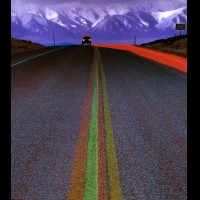 Highway, lonely mountain road, Nevada 50 :: 30032RDSbluestravelorIIjpg