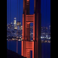 Golden Gate Bridge with San Francisco skyline at twilight :: CASFOgoldengatebridge73469-70wjpg